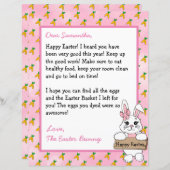 Persoonlijke brief van de paashaas (Voorkant / Achterkant)