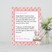 Persoonlijke brief van de paashaas (Staand voorkant)