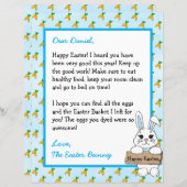 Persoonlijke brief van de paashaas (Voorkant / Achterkant)