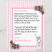 Persoonlijke brief van de paashaas (Voorkant / Achterkant)