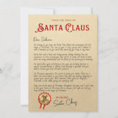 Persoonlijke brief van de sjabloon van Santa Claus Kaart (Voorkant)