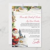 Persoonlijke brief van de sjabloon van Santa Claus Kaart (Voorkant)