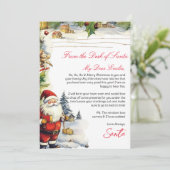 Persoonlijke brief van de sjabloon van Santa Claus Kaart (Staand voorkant)