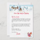 Persoonlijke brief van de sjabloon van Santa Claus Kaart (Voorkant)