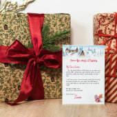 Persoonlijke brief van de sjabloon van Santa Claus Kaart