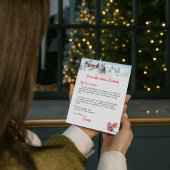 Persoonlijke brief van de sjabloon van Santa Claus Kaart