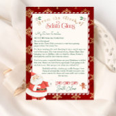 Persoonlijke brief van de sjabloon van Santa Claus Kaart
