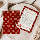 Persoonlijke brief van de sjabloon van Santa Claus Kaart
