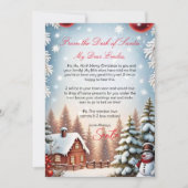 Persoonlijke brief van de sjabloon van Santa Claus Kaart (Voorkant)