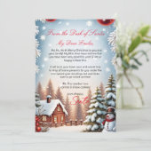 Persoonlijke brief van de sjabloon van Santa Claus Kaart (Staand voorkant)