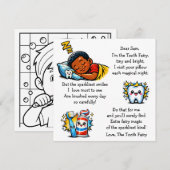 Persoonlijke brief van de tandfee (Voorkant / Achterkant)