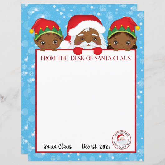 Persoonlijke brief van de Zwarte Kerstman (Voorkant / Achterkant)