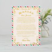 Persoonlijke brief VAN Kerstman Folie Uitnodiging (Staand Voorkant)