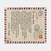 Persoonlijke brief van mama aan mijn zoon. fleece deken (Voorkant (Horizontaal))