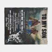 Persoonlijke brief van pa Blanket aan mijn zoon. Fleece Deken (Voorkant (Horizontaal))