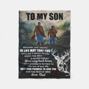 Persoonlijke brief van pa Blanket aan mijn zoon. Fleece Deken