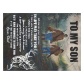 Persoonlijke brief van pa Blanket aan mijn zoon. Tafelkleed (Voorkant (Horizontaal))