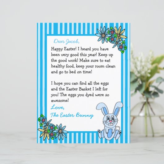 Persoonlijke brief van paasbunny 2 Sided (Staand voorkant)