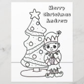 Persoonlijke brief van Santa + Kleurpagina (Achterkant)