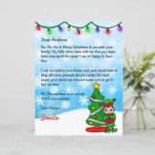 Persoonlijke brief van Santa + Kleurpagina (Staand voorkant)