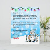 Persoonlijke brief van Santa + Kleurpagina (Staand voorkant)