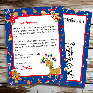 Persoonlijke brief van Santa + Kleurpagina