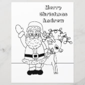 Persoonlijke brief van Santa + Kleurpagina (Achterkant)