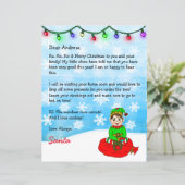 Persoonlijke brief van Santa + Kleurpagina (Staand voorkant)