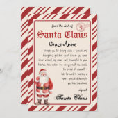Persoonlijke brief van Santa Sjabloon Kaart (Voorkant / Achterkant)