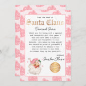 Persoonlijke brief van Santa Sjabloon Kaart (Voorkant / Achterkant)