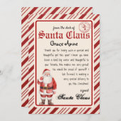 Persoonlijke brief van Santa Sjabloon Kaart (Voorkant / Achterkant)