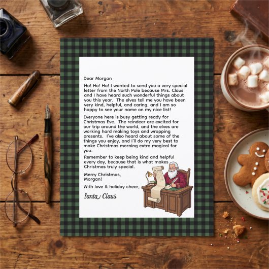 Persoonlijke brief van Sinterklaas groot en zwart