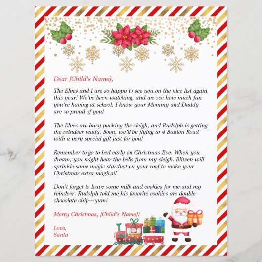 Persoonlijke brief van Sinterklaas voor kinder cad (Voorkant)