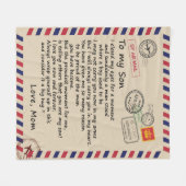 Persoonlijke brief van vader aan mijn zoon fleece deken (Voorkant (Horizontaal))