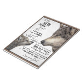 Persoonlijke brief van vader aan mijn zoon notitieblok (Schuin)