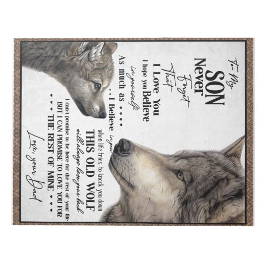 Persoonlijke brief van vader aan mijn zoon notitieblok (Voorkant)