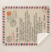 Persoonlijke brief van vader aan mijn zoon sherpa deken (Voorkant (horizontaal))