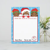 Persoonlijke brief van Zwarte Kerstman  (Staand voorkant)