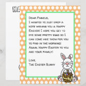 Persoonlijke brief voor Happy Paaster Bunny (Voorkant / Achterkant)