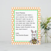 Persoonlijke brief voor Happy Paaster Bunny (Staand voorkant)