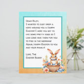 Persoonlijke brief voor Happy Paaster Bunny (Staand voorkant)