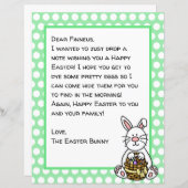 Persoonlijke brief voor Happy Paaster Bunny (Voorkant / Achterkant)