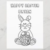 Persoonlijke brief voor Happy Paaster Bunny (Achterkant)