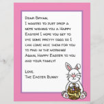 Persoonlijke brief voor Happy Paaster Bunny<br><div class="desc">Voeg de naam van uw kind toe aan deze aanpasbare brief van de paasbundel.</div>