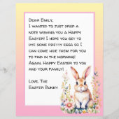 Persoonlijke brief voor Happy Paaster Bunny (Voorkant)