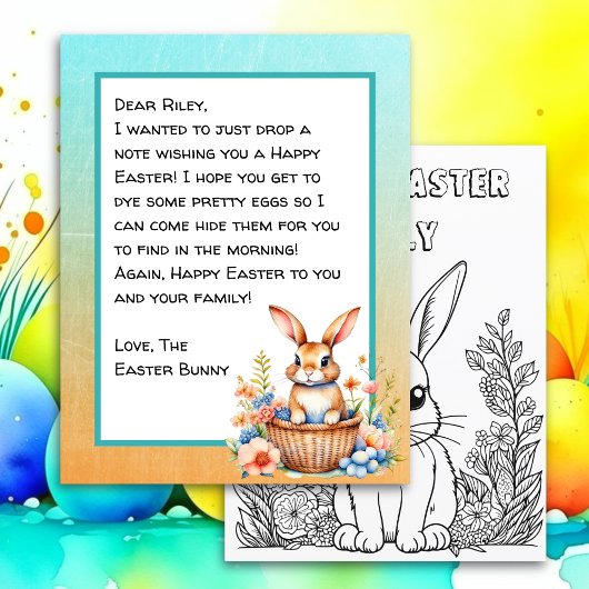 Persoonlijke brief voor Happy Paaster Bunny