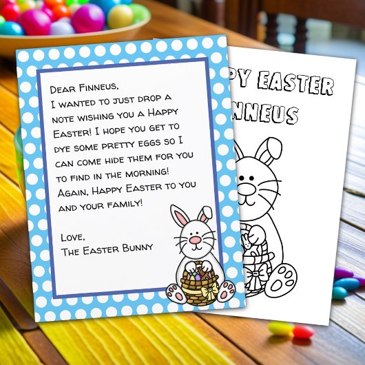 Persoonlijke brief voor Happy Paaster Bunny