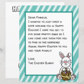 Persoonlijke brief voor Happy Paaster Bunny (Voorkant / Achterkant)