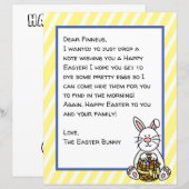 Persoonlijke brief voor Happy Paaster Bunny (Voorkant / Achterkant)