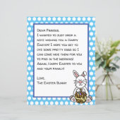 Persoonlijke brief voor Happy Paaster Bunny (Staand voorkant)